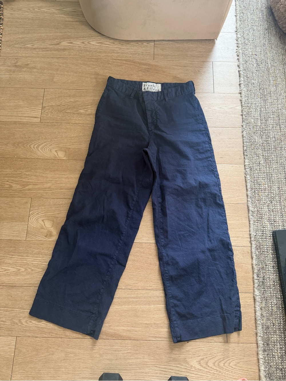 Frank & Eileen Navy Wide-Leg pants size 6